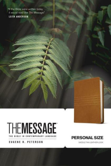 Picture of THE MESSAGE BIBLE PERSONAL SIZE TAN LEATHER LIKE
