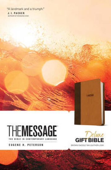 Picture of THE MESSAGE DELUX GIFT BIBLE BROWN/TAN