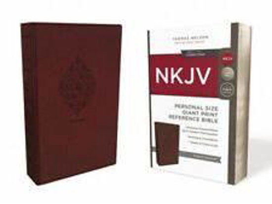 Picture of NKJV GIANT PRINT REFERENCE BIBLE BURGUNDY LEATHERSOFT