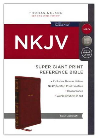 Picture of NKJV SUPER GIANT PRINT BROWN LEATHERSOFT