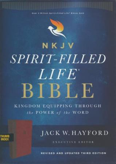 Picture of NKJV SPIRIT-FILLED LIFE BIBLE BURGUNDY LEATHER T.I.