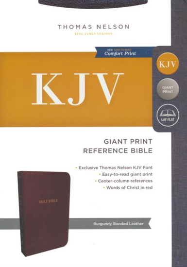Picture of KJV GIANT PRINT BURGUNDY LEATHER BIBLE