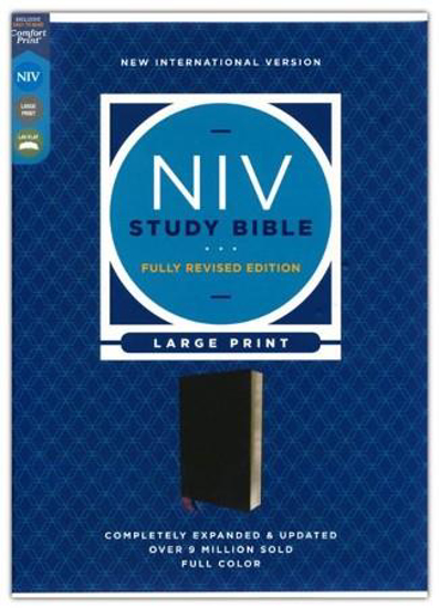 Picture of NIV STUDY BIBLE LARGE PRINT BLACK LTH