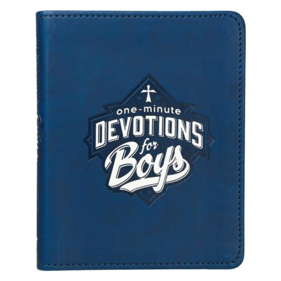 Picture of ONE MINUTE DEVOTIONS FOR BOYS LEATHER SOFT