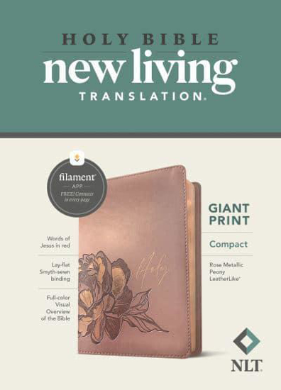 Picture of NLT COMPACT GIANT PRINT BIBLE, ROSE LEATHERLIKE