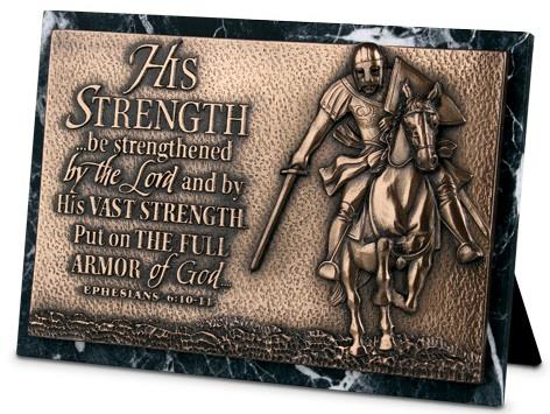 Picture of HIS STRENGTH PLAQUE SCULPTURE