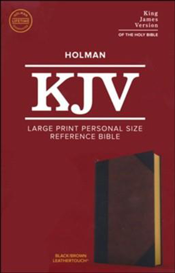 Picture of KJV LARGE PRINT BLACK/BROWN LEATHERTOUCH BIBLE