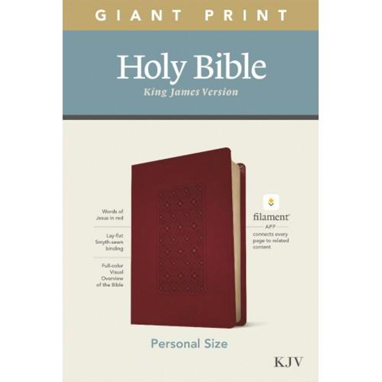 Picture of KJV GIANT PRINT CRANBERRY LEATHERTOUCH BIBLE