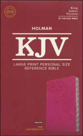 Picture of KJV LARGE PRINT PINK LEATHERTOUCH BIBLE INDEXED