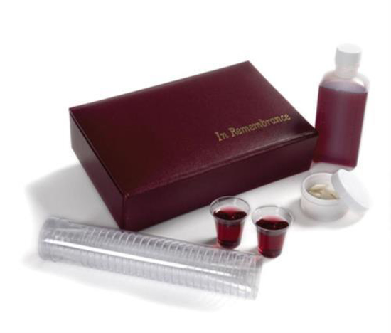 Picture of PORTABLE COMMUNION SET BASIC MAROON