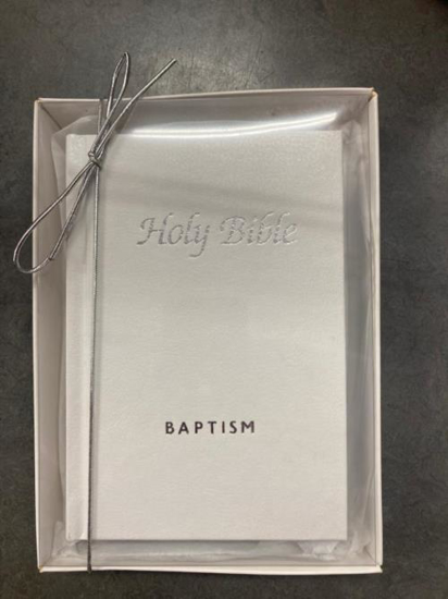 Picture of BAPTISM BIBLE WHITE HARDBACK