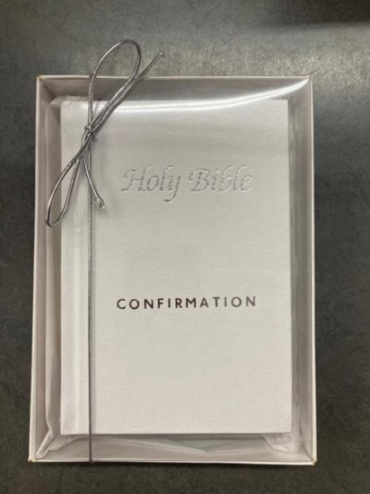 Picture of CONFIRMATION BIBLE WHITE HARDBACK
