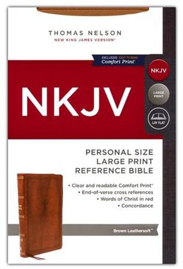 Picture of NKJV LARGE PRINT BROWN LEATHERSOFT BIBLE