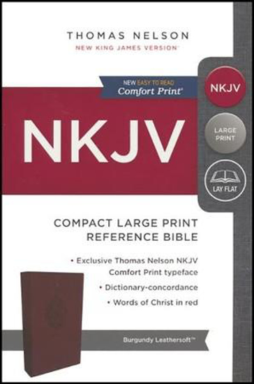 Picture of NKJV LARGE PRINT COMPACT BURGUNDY LEATHERSOFT BIBLE