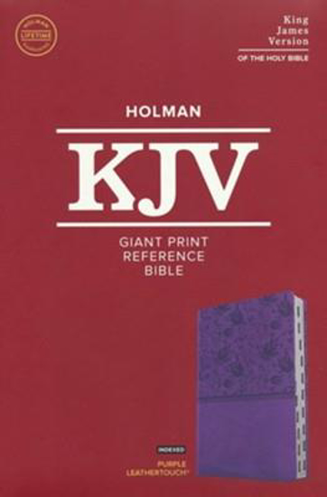 Picture of KJV GIANT PRINT PURPLE LEATHERTOUCH REFERENCE BIBLE INDEXED